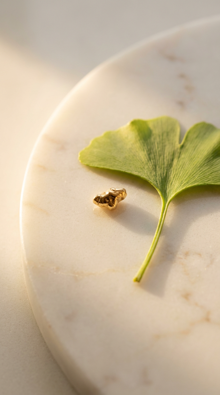 Guldnugget på marmor